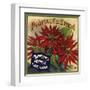 Poinsettia Brand - Fillmore, California - Citrus Crate Label-Lantern Press-Framed Art Print