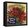 Poinsettia Brand - Fillmore, California - Citrus Crate Label-Lantern Press-Framed Stretched Canvas