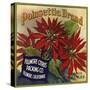 Poinsettia Brand - Fillmore, California - Citrus Crate Label-Lantern Press-Stretched Canvas
