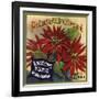 Poinsettia Brand - Fillmore, California - Citrus Crate Label-Lantern Press-Framed Art Print