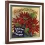 Poinsettia Brand - Fillmore, California - Citrus Crate Label-Lantern Press-Framed Art Print