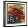 Poinsettia Brand - Fillmore, California - Citrus Crate Label-Lantern Press-Framed Art Print