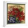 Poinsettia Brand - Fillmore, California - Citrus Crate Label-Lantern Press-Framed Art Print