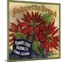 Poinsettia Brand - Fillmore, California - Citrus Crate Label-Lantern Press-Mounted Art Print