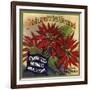 Poinsettia Brand - Fillmore, California - Citrus Crate Label-Lantern Press-Framed Art Print