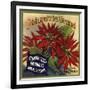 Poinsettia Brand - Fillmore, California - Citrus Crate Label-Lantern Press-Framed Art Print