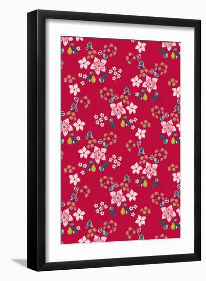 poinsettia dot-null-Framed Premium Giclee Print