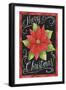 Poinsettia Merry Christmas Flag-Melinda Hipsher-Framed Giclee Print