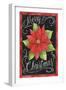 Poinsettia Merry Christmas Flag-Melinda Hipsher-Framed Giclee Print