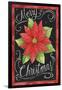 Poinsettia Merry Christmas Flag-Melinda Hipsher-Framed Giclee Print