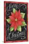 Poinsettia Merry Christmas Flag-Melinda Hipsher-Stretched Canvas