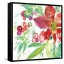 Poinsettia Pretty IV-Kristy Rice-Framed Stretched Canvas