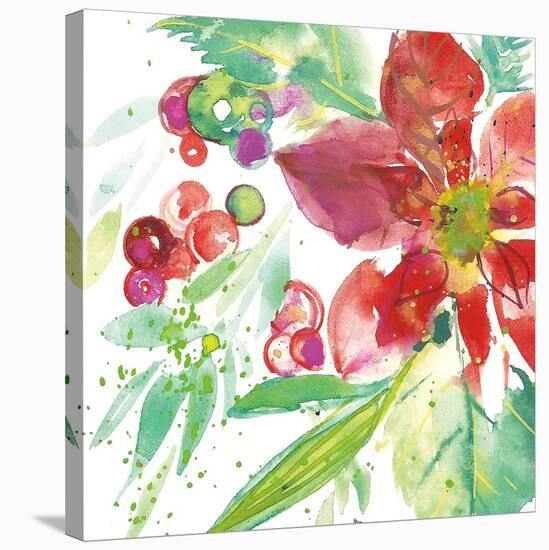 Poinsettia Pretty IV-Kristy Rice-Stretched Canvas