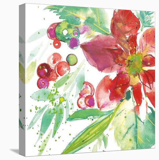 Poinsettia Pretty IV-Kristy Rice-Stretched Canvas