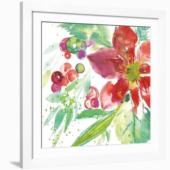 Poinsettia Pretty IV-Kristy Rice-Framed Art Print