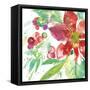 Poinsettia Pretty IV-Kristy Rice-Framed Stretched Canvas