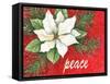 Poinsettia Snow Peace-Melinda Hipsher-Framed Stretched Canvas