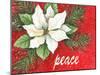 Poinsettia Snow Peace-Melinda Hipsher-Mounted Giclee Print