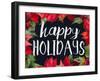 Poinsettias and Greetings II-Lanie Loreth-Framed Art Print