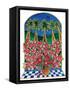 Poinsettias and Palm Trees-Stockbyte-Framed Stretched Canvas