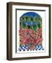 Poinsettias and Palm Trees-Stockbyte-Framed Photographic Print