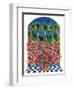 Poinsettias and Palm Trees-Stockbyte-Framed Photographic Print