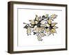 Poinsettias with Gold II-Lanie Loreth-Framed Art Print