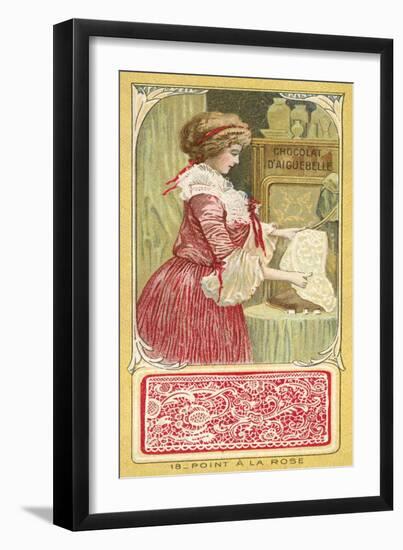 Point a La Rose Lace-null-Framed Giclee Print