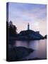 Point Atkinson Lighthouse, on the Strait of Georgia, Vancouver, British Columbia, Canada-Christian Kober-Stretched Canvas