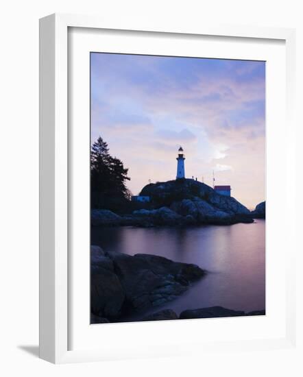 Point Atkinson Lighthouse, on the Strait of Georgia, Vancouver, British Columbia, Canada-Christian Kober-Framed Photographic Print