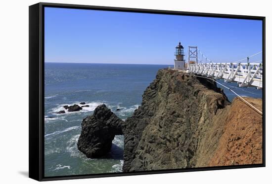 Point Bonita Lighthouse-Richard Cummins-Framed Stretched Canvas