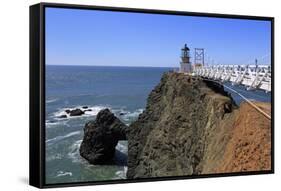 Point Bonita Lighthouse-Richard Cummins-Framed Stretched Canvas