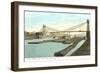 Point Bridge and Coal Boats, Pittsburgh, Pennsylvania-null-Framed Art Print