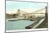 Point Bridge and Coal Boats, Pittsburgh, Pennsylvania-null-Mounted Art Print