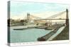 Point Bridge and Coal Boats, Pittsburgh, Pennsylvania-null-Stretched Canvas