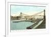 Point Bridge and Coal Boats, Pittsburgh, Pennsylvania-null-Framed Premium Giclee Print