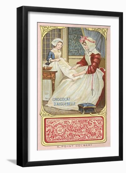 Point Colbert Lace-null-Framed Giclee Print