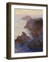 Point De Rochers, Port-Goulphar-Claude Monet-Framed Giclee Print