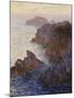 Point De Rochers, Port-Goulphar-Claude Monet-Mounted Giclee Print