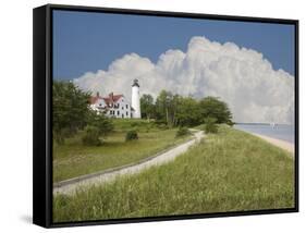 Point Iroquois Lighthouse, Bay Mills, Michigan ‘08-Monte Nagler-Framed Stretched Canvas