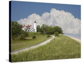 Point Iroquois Lighthouse, Bay Mills, Michigan ‘08-Monte Nagler-Stretched Canvas
