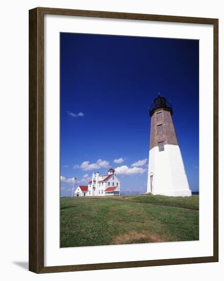 Point Judith Lighthouse, Rhode Island, USA-Walter Bibikow-Framed Photographic Print