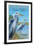 Point Lookout State Park, Maryland - Blue Heron-Lantern Press-Framed Art Print