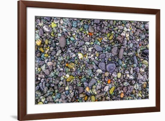 Point of the Arches, Washington, USA. Pebbles and rocks on the beach.-Stuart Westmorland-Framed Premium Photographic Print