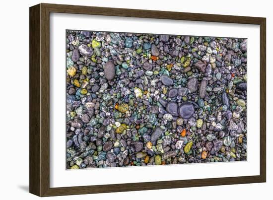 Point of the Arches, Washington, USA. Pebbles and rocks on the beach.-Stuart Westmorland-Framed Photographic Print