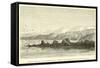 Point or Spit of Ilay, from the Sea, Looking East-North-East; Distance Four Miles-Édouard Riou-Framed Stretched Canvas