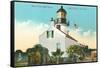 Point Pinos Lighthouse, Pacific Grove-null-Framed Stretched Canvas