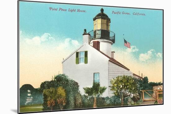 Point Pinos Lighthouse, Pacific Grove-null-Mounted Art Print