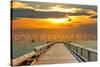 Point Pleasant Beach, New Jersey - Pier at Sunset-Lantern Press-Stretched Canvas