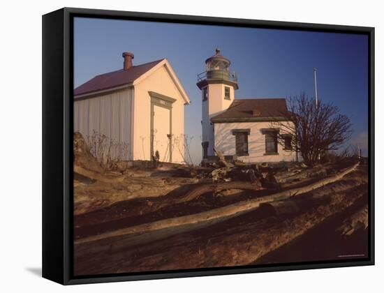 Point Robinson Lighthouse, Vashon Island, Washington State, United States of America, North America-Colin Brynn-Framed Stretched Canvas